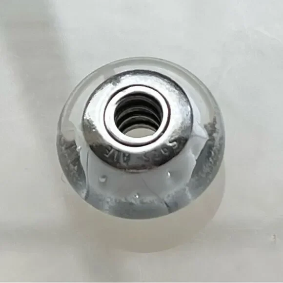 Beautiful Pandora White Murano glass charm. - Picture 5 of 5